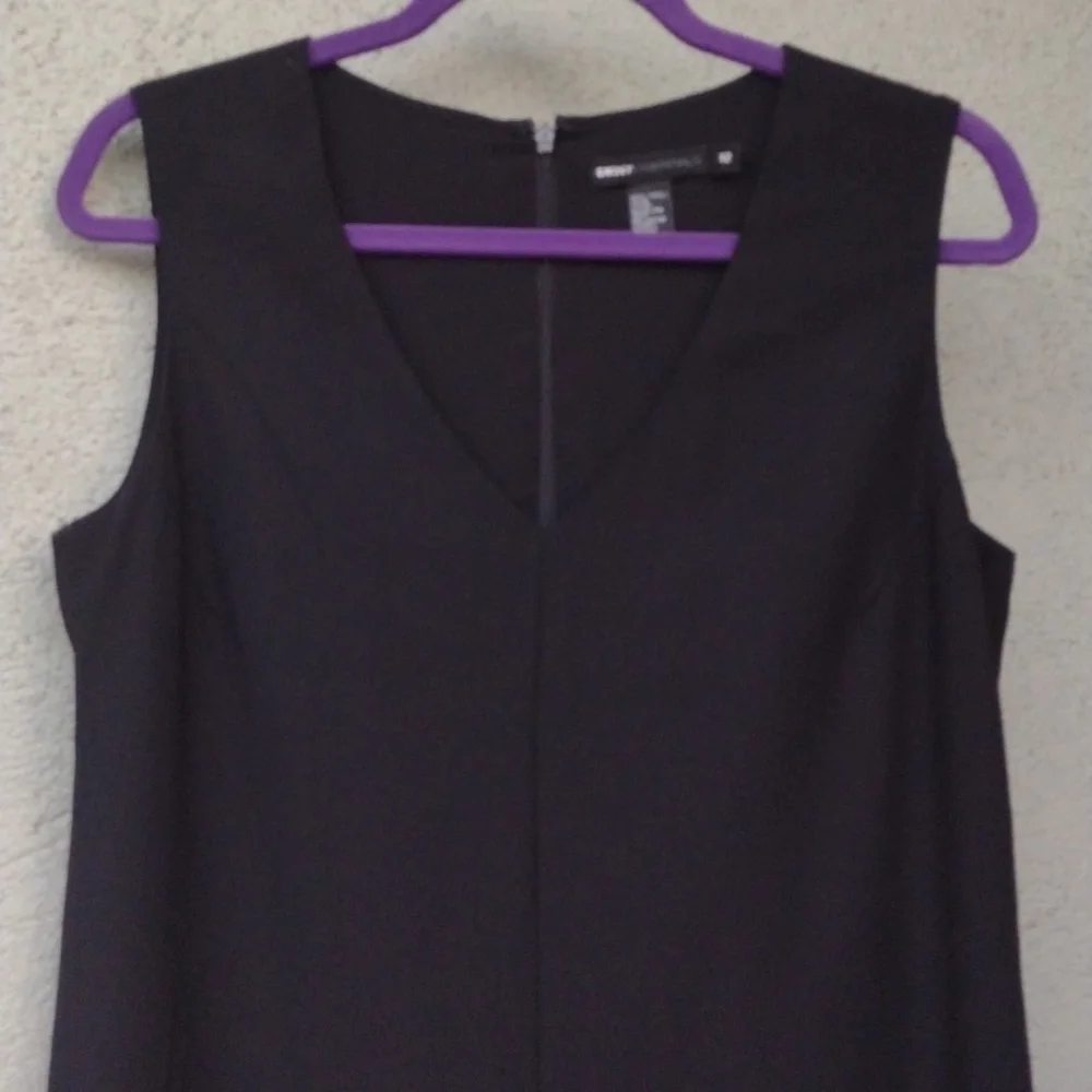 DKNY Black Wool Midi Sheath Dress 12 - Picture 3 of 8